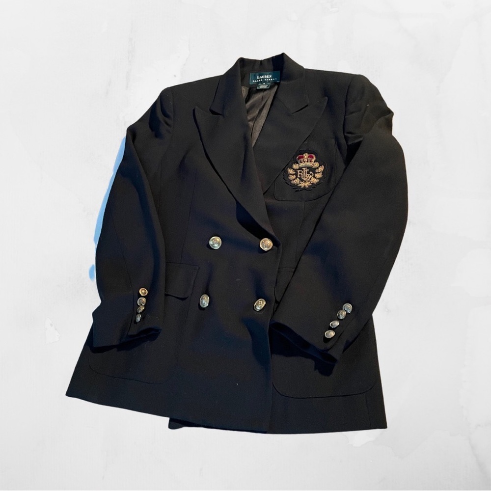 Ralph Lauren Black Blazer with Gold Buttons